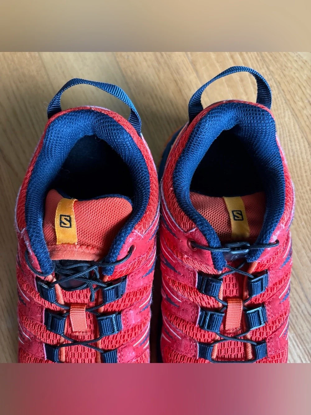 Salomon XA Pro 3D trail running shoes Hiking Sneakers orange Blue Kids Size 13K